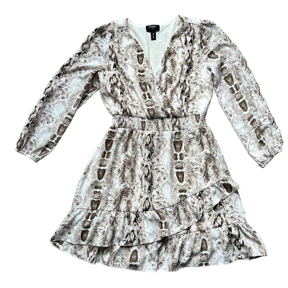 Snakeskin ruffled fun party dress